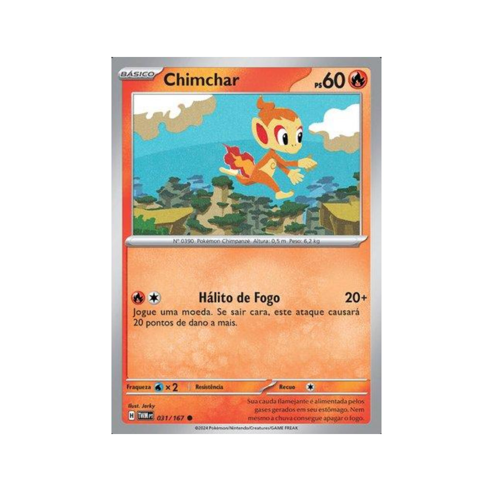 Chimchar 031/167 in Portuguese Twilight Masquerade Pokémon TCG