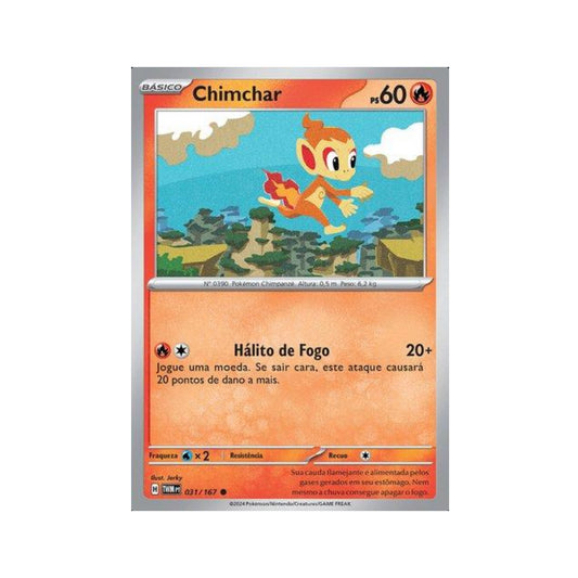 Chimchar 031/167 in Portuguese Twilight Masquerade Pokémon TCG