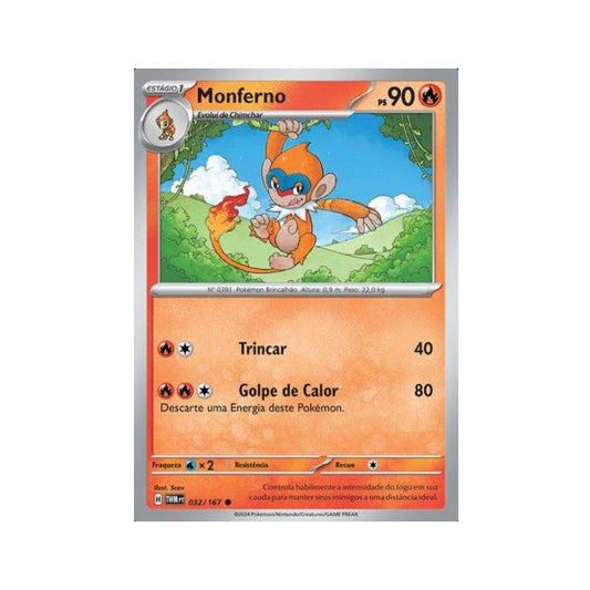 Monferno 032/167 in Portuguese Twilight Masquerade Pokémon TCG