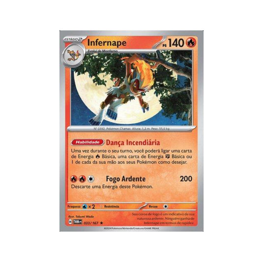 Infernape 033/167 in Portuguese Twilight Masquerade Pokémon TCG