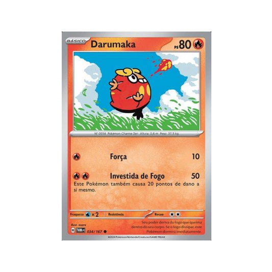 Darumaka 034/167 in Portuguese Twilight Masquerade Pokémon TCG