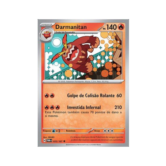 Darmanitan 035/167 in Portuguese Twilight Masquerade Pokémon TCG