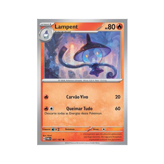 Lampent 037/167 in Portuguese Twilight Masquerade Pokémon TCG