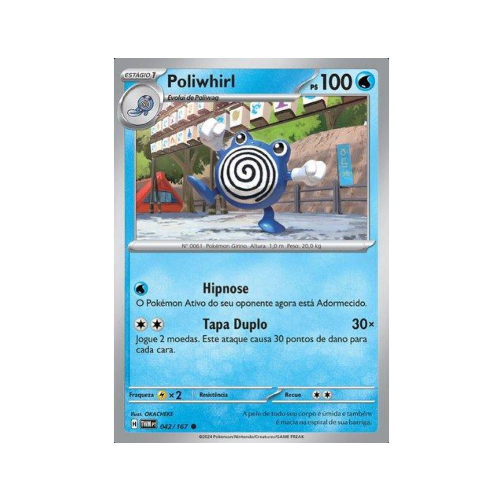 Poliwhirl 042/167 in Portuguese Twilight Masquerade Pokémon TCG