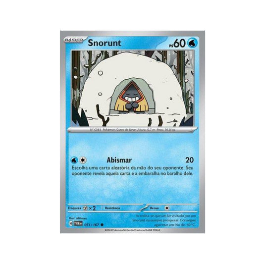 Snorunt 051/167 in Portuguese Twilight Masquerade Pokémon TCG