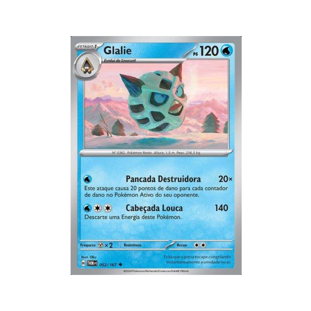 Glalie 052/167 in Portuguese Twilight Masquerade Pokémon TCG