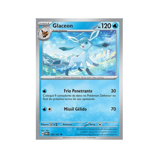 Glaceon 054/167 in Portuguese Twilight Masquerade Pokémon TCG