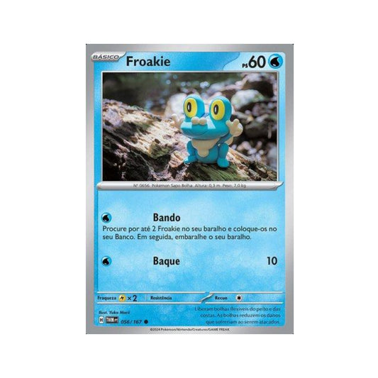 Froakie 056/167 in Portuguese Twilight Masquerade Pokémon TCG