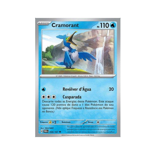 Cramorant 058/167 in Portuguese Twilight Masquerade Pokémon TCG