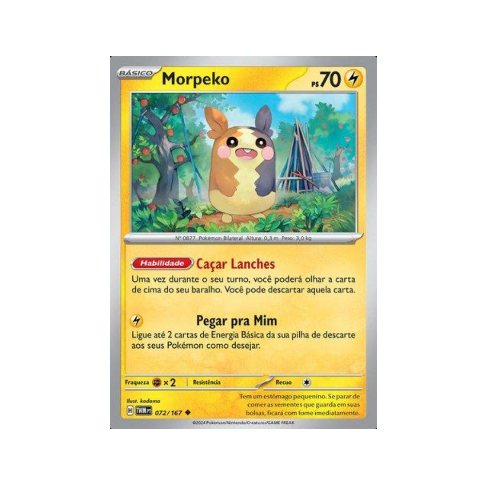 Morpeko 072/167 in Portuguese Twilight Masquerade Pokémon TCG