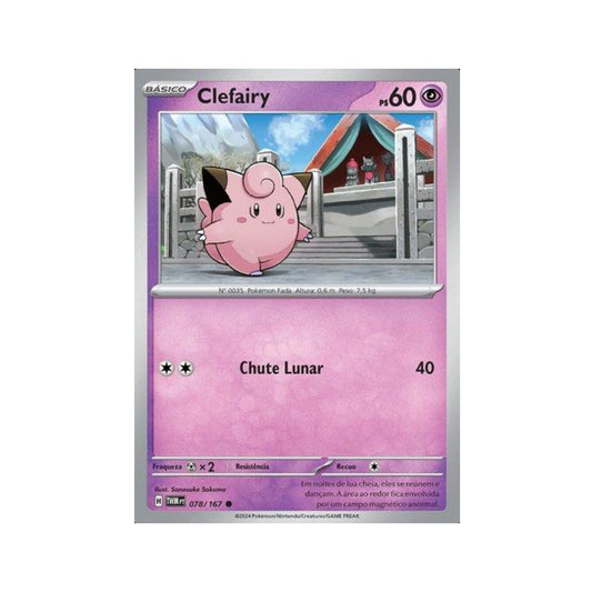 Clefairy 078/167 in Portuguese Twilight Masquerade Pokémon TCG