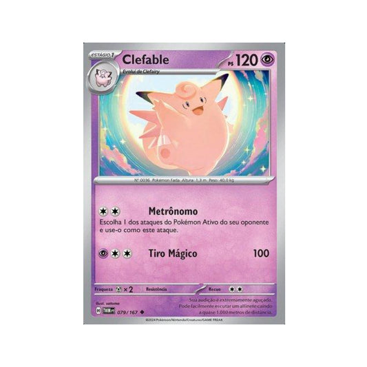 Clefable 079/167 in Portuguese Twilight Masquerade Pokémon TCG