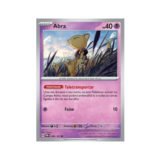 Abra 080/167 in Portuguese Twilight Masquerade Pokémon TCG