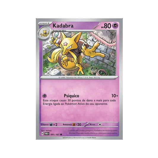 Kadabra 081/167 in Portuguese Twilight Masquerade Pokémon TCG