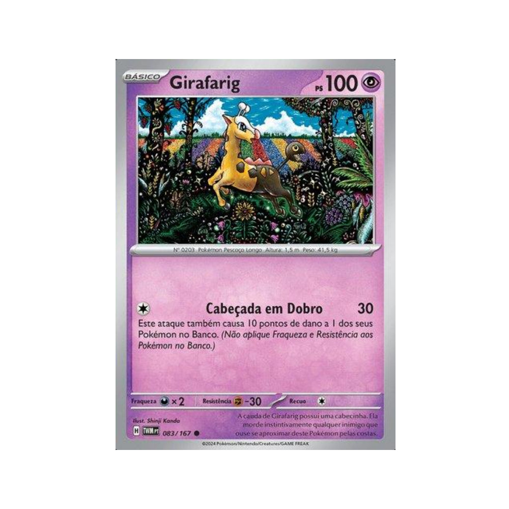 Girafarig 083/167 in Portuguese Twilight Masquerade Pokémon TCG