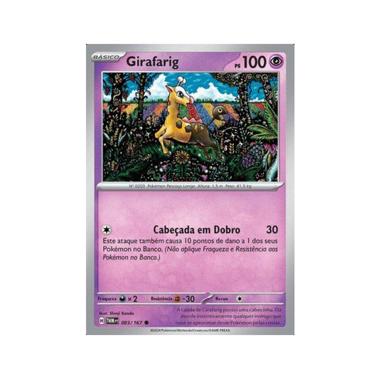 Girafarig 083/167 in Portuguese Twilight Masquerade Pokémon TCG