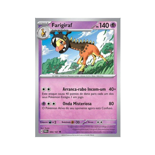 Farigiraf 084/167 in Portuguese Twilight Masquerade Pokémon TCG