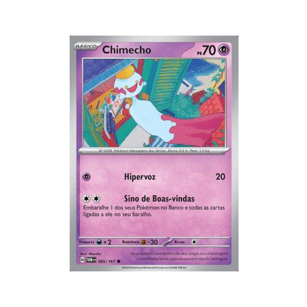 Chimecho 085/167 in Portuguese Twilight Masquerade Pokémon TCG