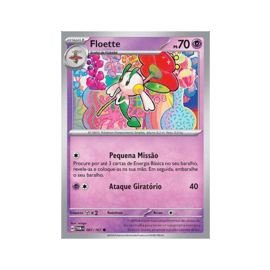 Floette 087/167 in Portuguese Twilight Masquerade Pokémon TCG