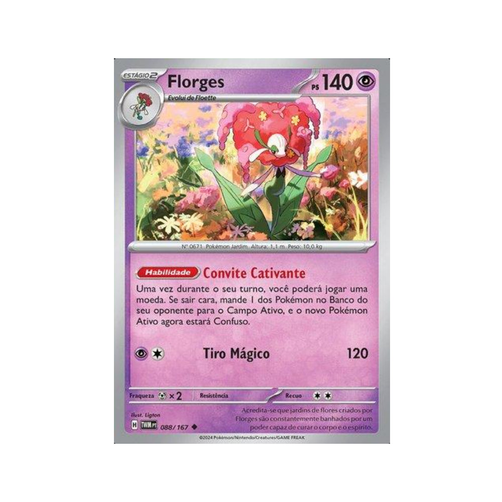 Florges 088/167 in Portuguese Twilight Masquerade Pokémon TCG