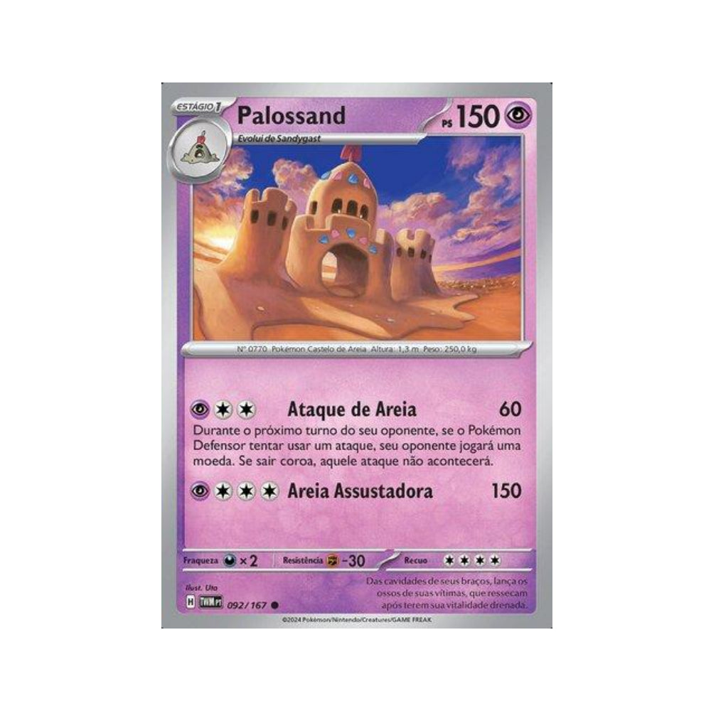 Palossand 092/167 in Portuguese Twilight Masquerade Pokémon TCG