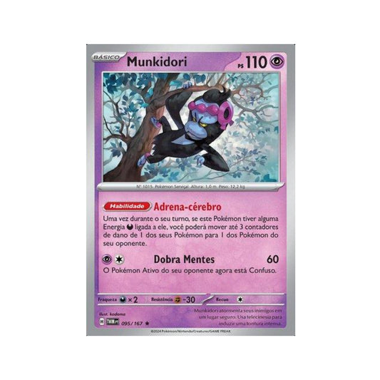 Munkidori 095/167 in Portuguese Twilight Masquerade Pokémon TCG