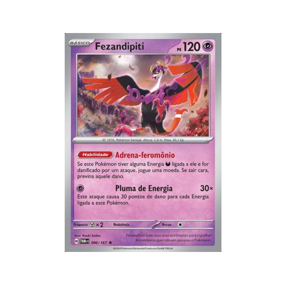 Fezandipiti 096/167 in Portuguese Twilight Masquerade Pokémon TCG