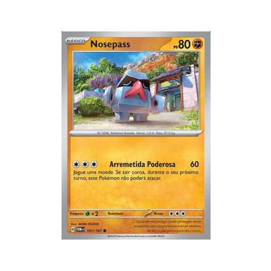 Nosepass 101/167 in Portuguese Twilight Masquerade Pokémon TCG