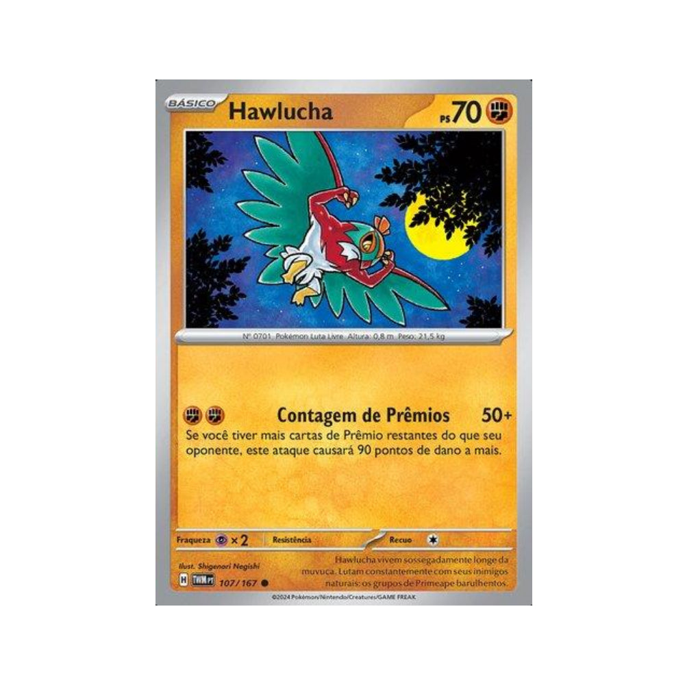 Hawlucha 107/167 in Portuguese Twilight Masquerade Pokémon TCG