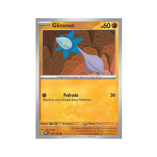 Glimmet 108/167 in Portuguese Twilight Masquerade Pokémon TCG