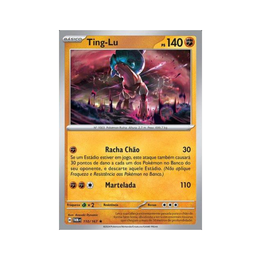 Ting-Lu 110/167 in Portuguese Twilight Masquerade Pokémon TCG