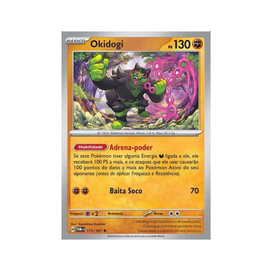 Okidogi 111/167 in Portuguese Twilight Masquerade Pokémon TCG