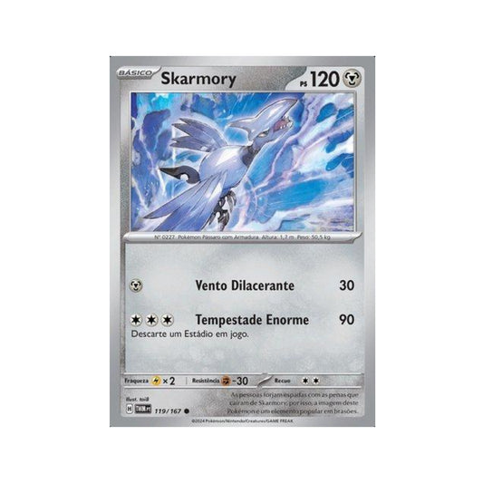 Skarmory 119/167 in Portuguese Twilight Masquerade Pokémon TCG