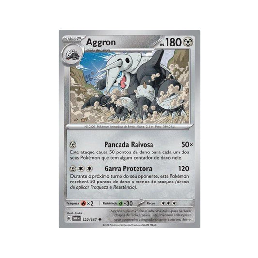 Aggron 122/167 in Portuguese Twilight Masquerade Pokémon TCG