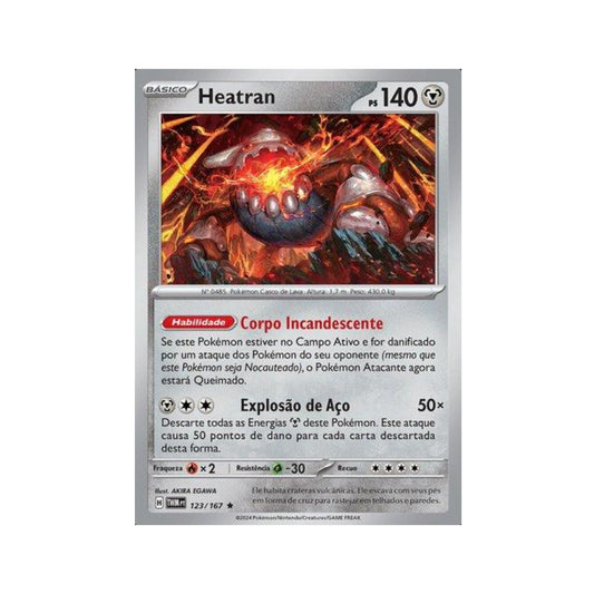 Heatran 123/167 in Portuguese Twilight Masquerade Pokémon TCG