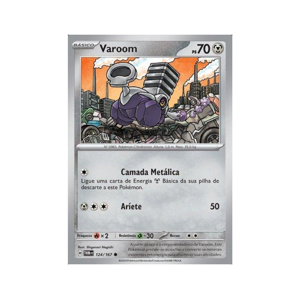 Varoom 124/167 in Portuguese Twilight Masquerade Pokémon TCG