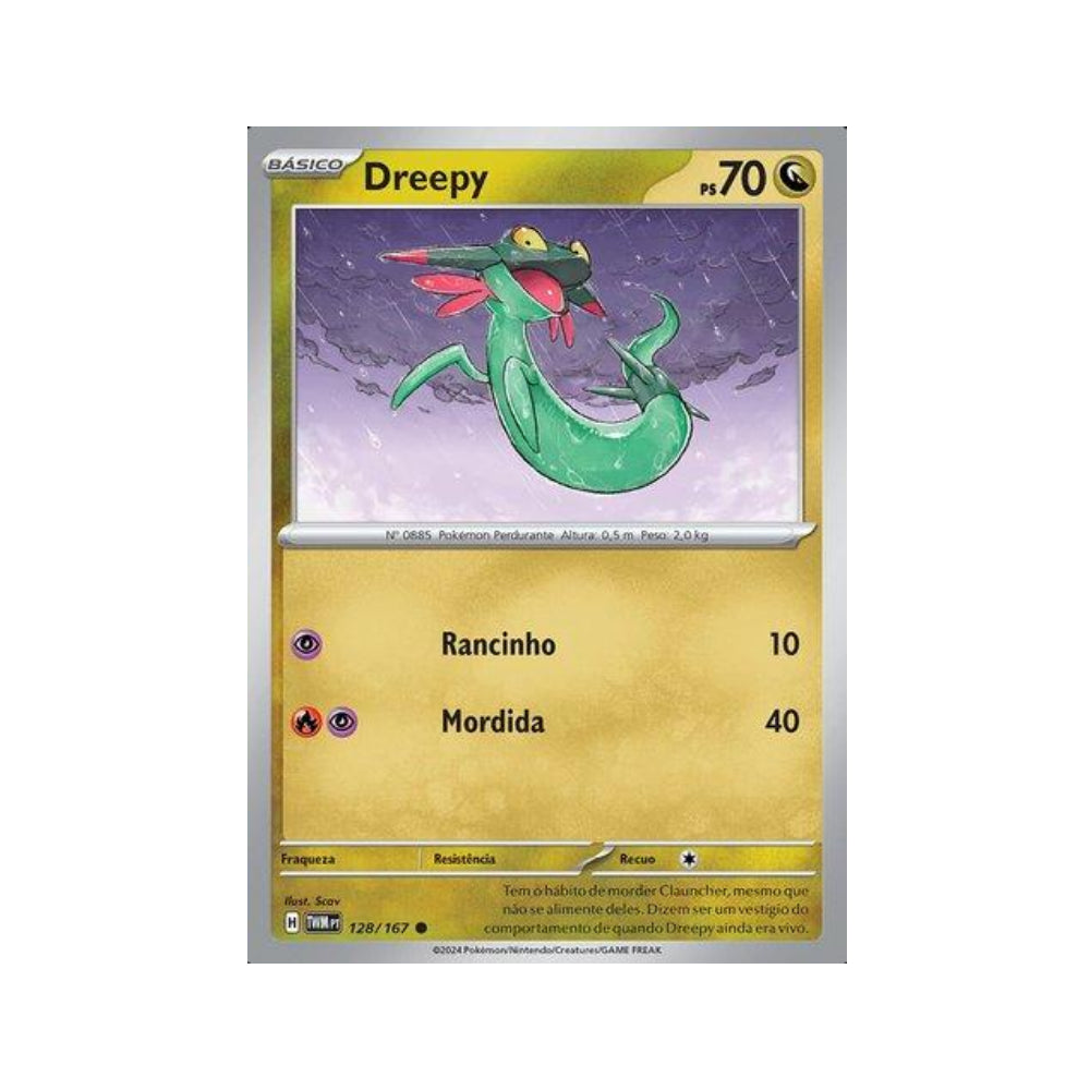 Dreepy 128/167 in Portuguese Twilight Masquerade Pokémon TCG