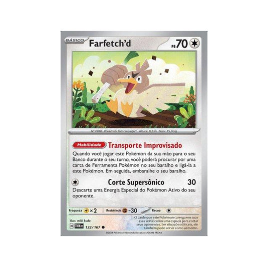 Farfetch'd 132/167 in Portuguese Twilight Masquerade Pokémon TCG