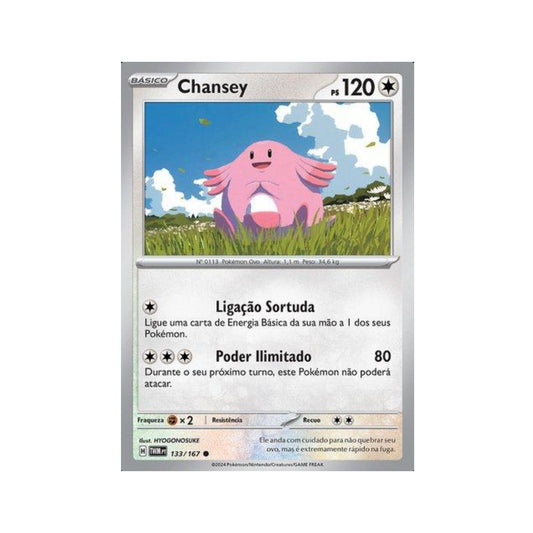 Chansey 133/167 in Portuguese Twilight Masquerade Pokémon TCG