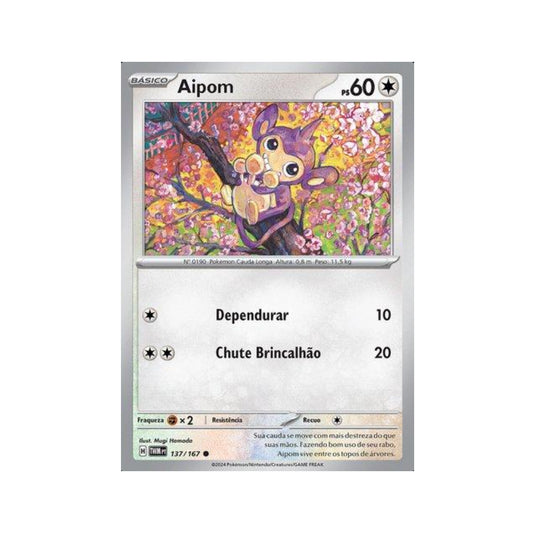 Aipom 137/167 in Portuguese Twilight Masquerade Pokémon TCG