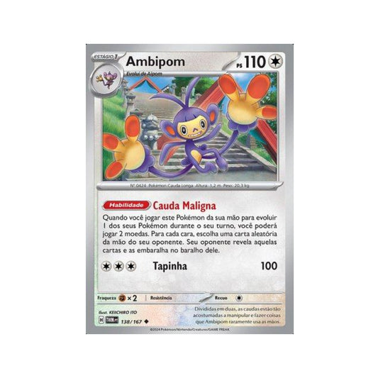 Ambipom 138/167 in Portuguese Twilight Masquerade Pokémon TCG