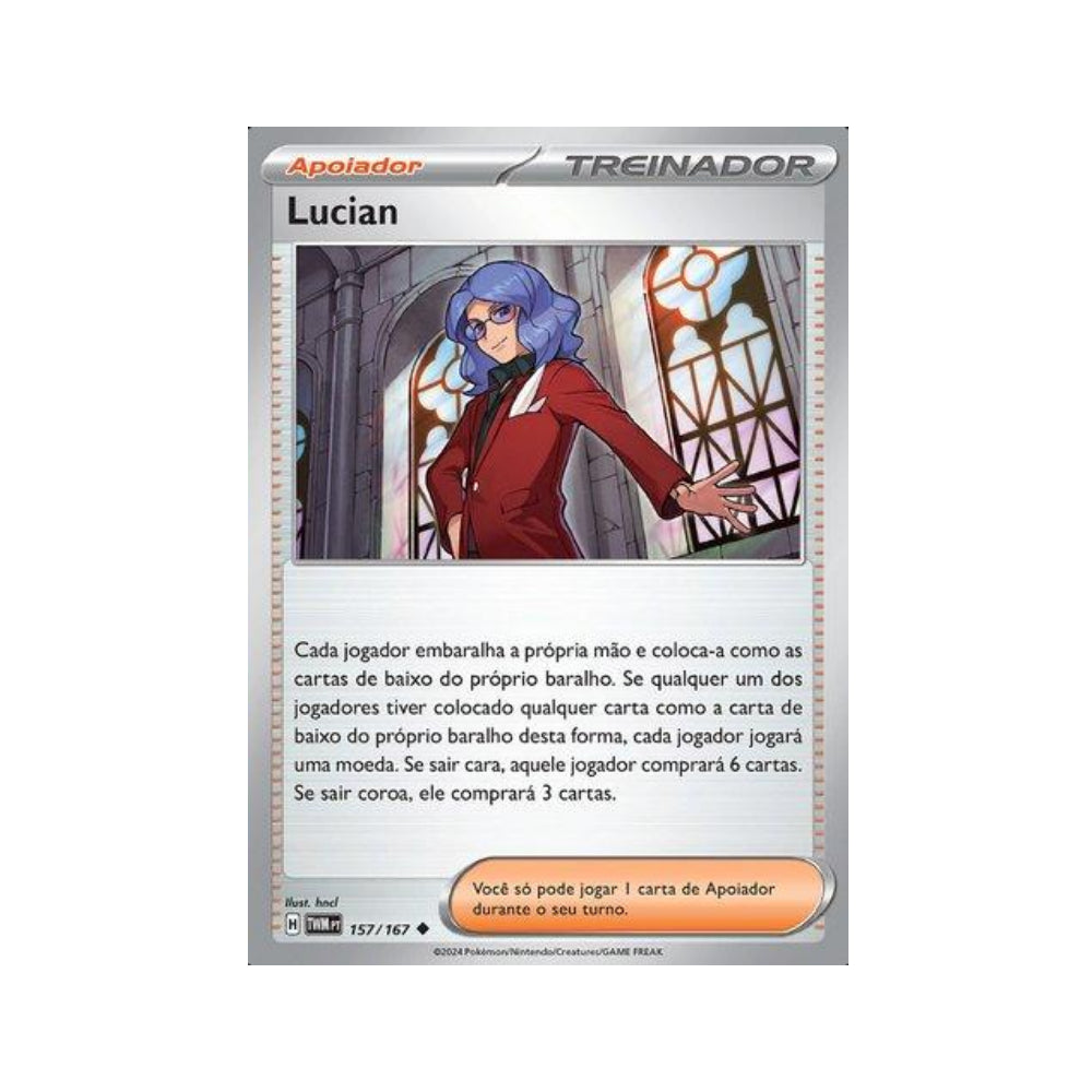 Lucian 157/167 in Portuguese Twilight Masquerade Pokémon TCG