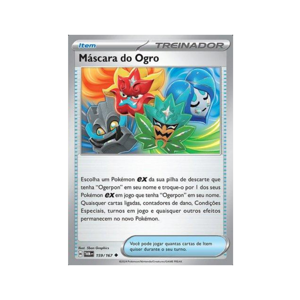 Ogre's Mask 159/167 in Portuguese Twilight Masquerade Pokémon TCG