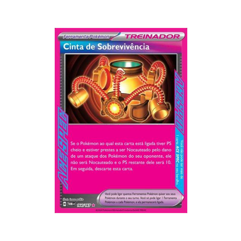 Survival Brace 164/167 in Portuguese Twilight Masquerade Pokémon TCG