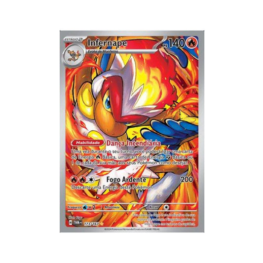 Infernape 173/167 in Portuguese Twilight Masquerade Pokémon TCG