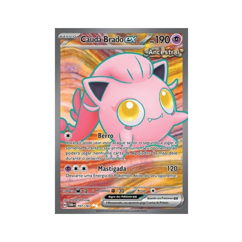 Scream Tail ex 197/167 in Portuguese Twilight Masquerade Pokémon TCG