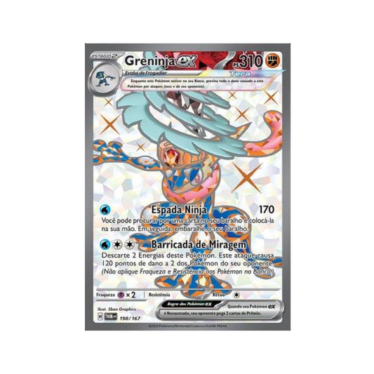 Greninja ex 198/167 in Portuguese Twilight Masquerade Pokémon TCG