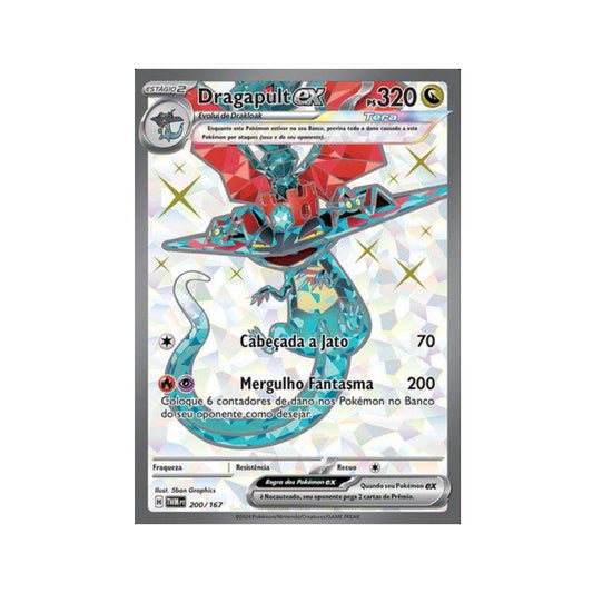 Dragapult ex 200/167 in Portuguese Twilight Masquerade Pokémon TCG