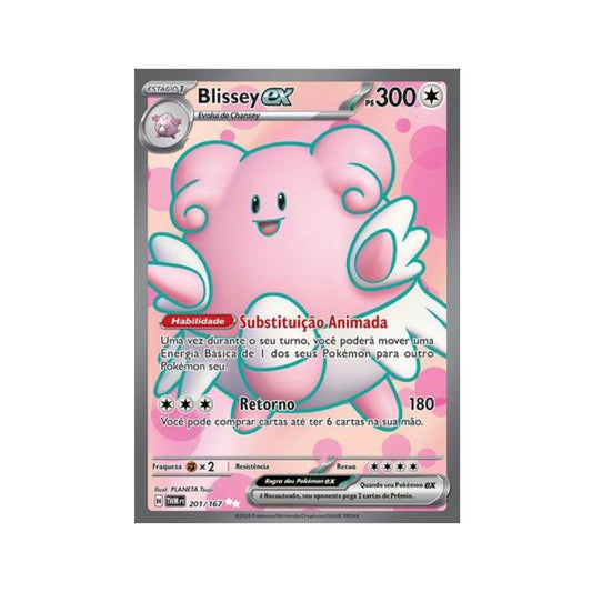 Blissey ex 201/167 in Portuguese Twilight Masquerade Pokémon TCG