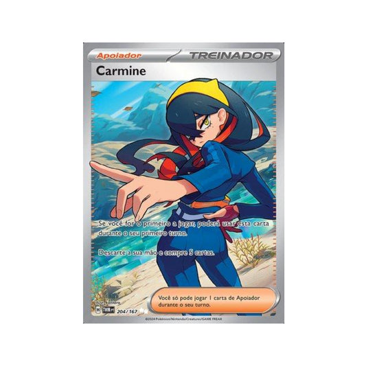 Carmine 204/167 in Portuguese Twilight Masquerade Pokémon TCG